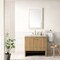 James Martin Vanities Hudson 36in Single Vanity, Light Natural Oak w/ 3 CM Carrara Marble Top 435-V36-LNO-3CAR - alternate 4